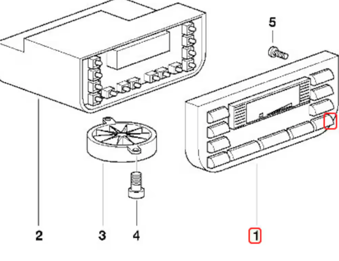 BMW E36 - Kit Complet Double DIN pour Unité Centrale / Support de Climatisation