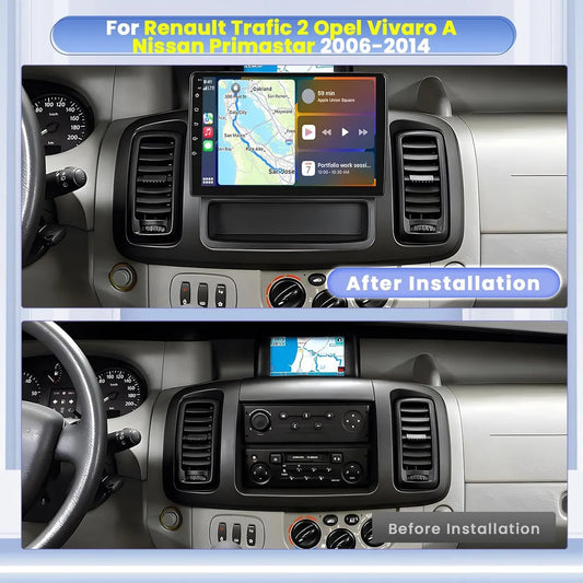 Cadre Autoradio Android 10 Pouces Renault Trafic 2, Opel Vivaro & Nissan Primastar (2006-2014)