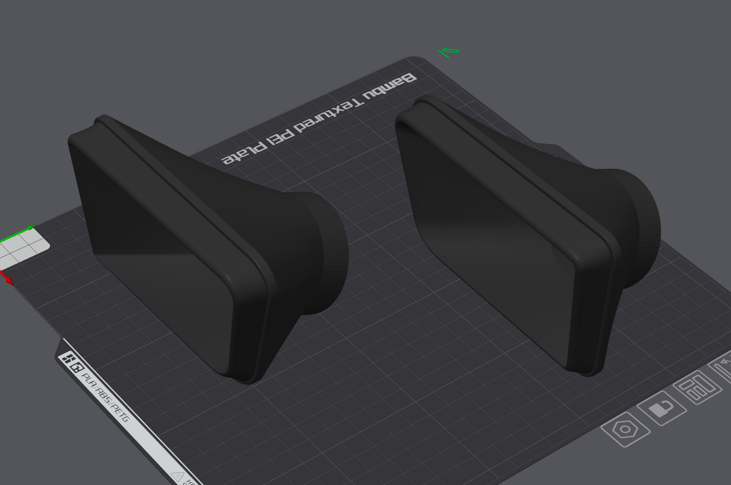 Entrées d’air de pare-chocs Volkswagen Golf MK2 Ø55 mm – Kit de refroidissement frein en PETG CF